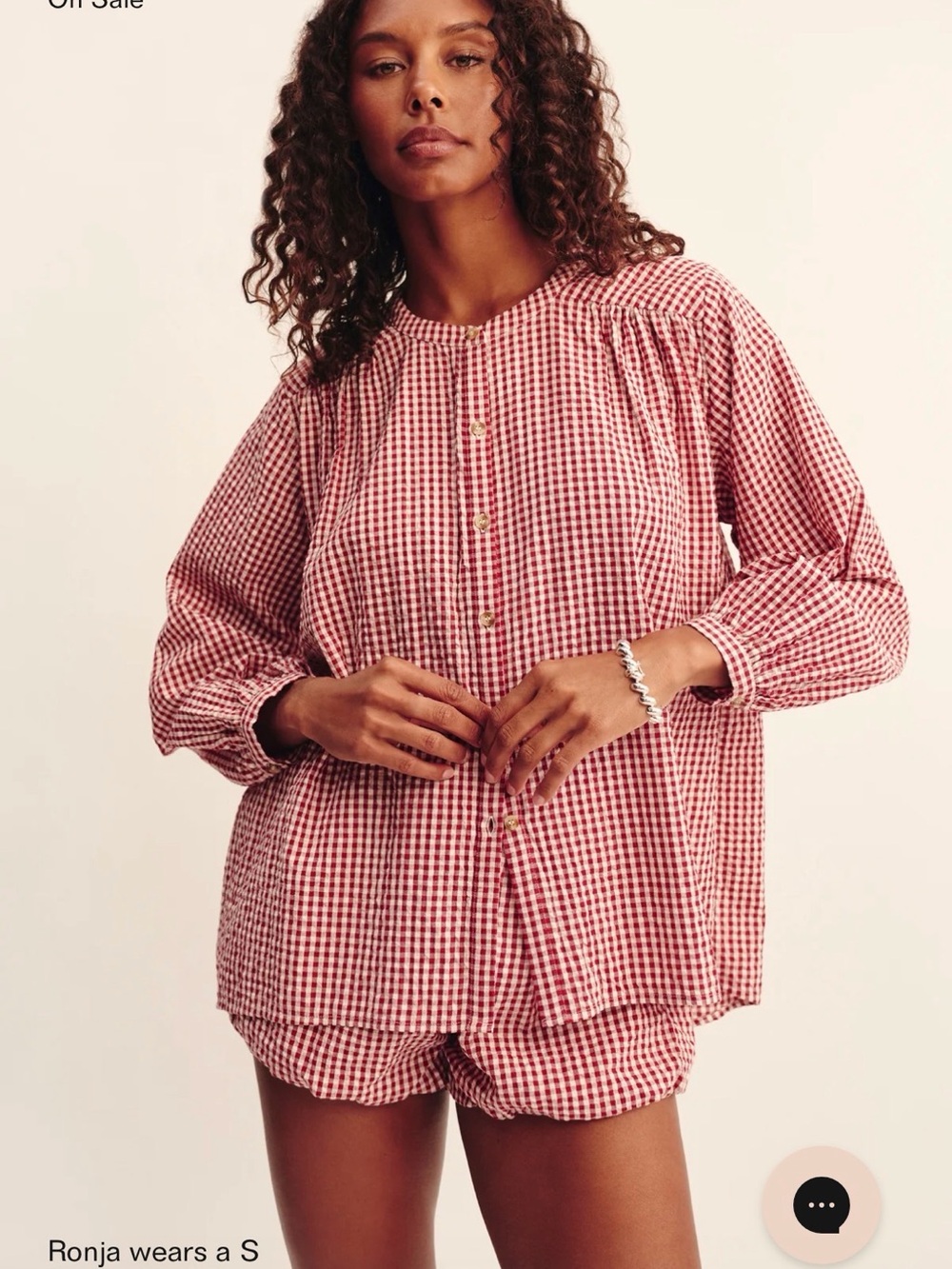 Posse Red & Cream Gingham Button-Up Shirt